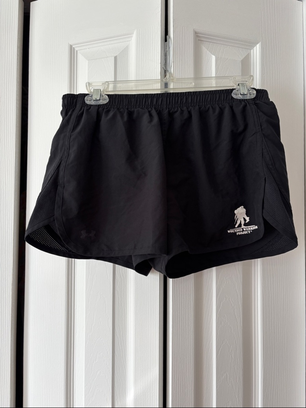 Under Armour Women’s Black Athletic Running Shorts with WWP Logo